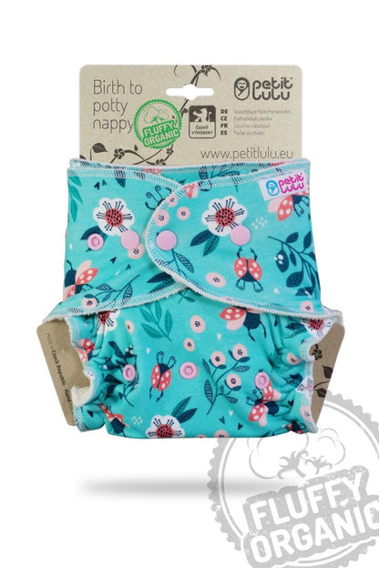 Petit Lulu Maxi Night Fluffy Organic - Drukknopen