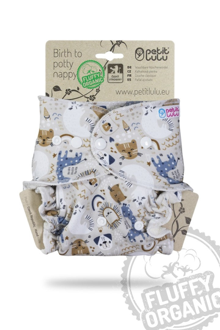 Petit Lulu Maxi Night Fluffy Organic - Drukknopen