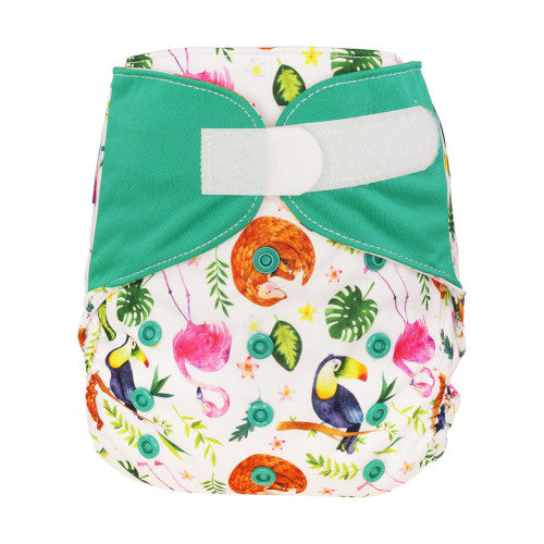 Blümchen Overbroekje Velcro Flamingo